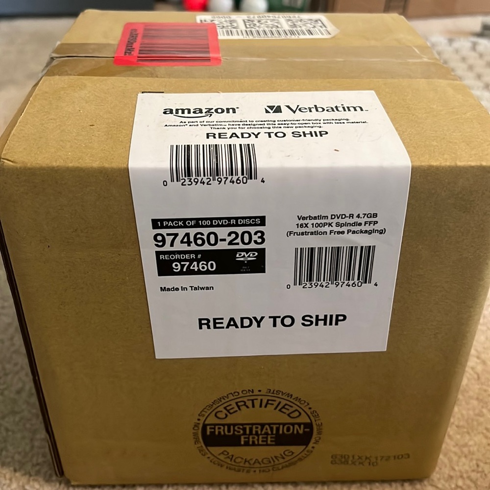 Verbatim DVD’s 100 blank